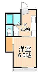 メゾンド・カトー 2階1Kの間取り