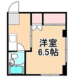 サンフィールズマンション 1階1Kの間取り