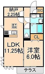 クレールドルネ 1SLDKの間取図画像