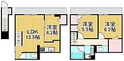 セレスティア竹ノ塚 A棟 1LDKの間取図画像