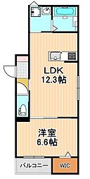 仮称梅田・Eアパート 1LDKの間取図画像