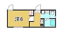 アールズ東尾久 1Kの間取図画像