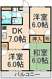 アンザ・ベルテ3 3DKの間取図画像