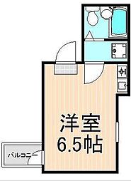 ゼネラルハイツ北千住 ワンルームの間取図画像