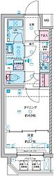 GENOVIA竹ノ塚 1DKの間取図画像