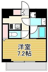 メインステージ五反野II 1Kの間取図画像