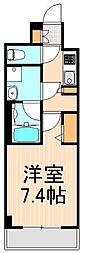 メインステージ北千住7 1Kの間取図画像