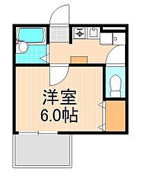 ベルダビレッジオ2 1Kの間取図画像