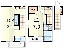 サンダーソニア 1LDKの間取図画像