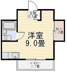 小島ビル ワンルームの間取図画像