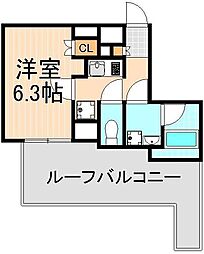 ジュイールパルフェ西新井 1Kの間取図画像