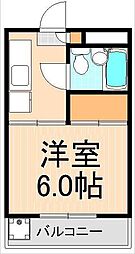エクセルオグラ 1Kの間取図画像
