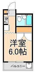 パークヒルズ竹ノ塚 ワンルームの間取図画像