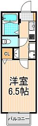 エムズ江北 1Kの間取図画像