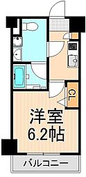 メインステージ千住中居町 1Kの間取図画像