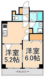 ヴァンヴェール 2Kの間取図画像