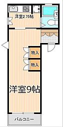 アローラ20 1Kの間取図画像