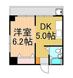 ピカイヤ千住桜木 1DKの間取図画像