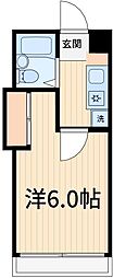 岡田ハイツ 1Kの間取図画像