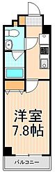 RisingPlace西新井 1Kの間取図画像