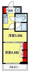 ミライズ五反野レジデンス 2Kの間取図画像