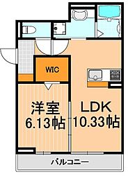 アヴァンス千住緑町 1LDKの間取図画像