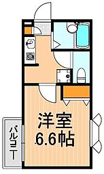 ベルダビレッジオ2 1Kの間取図画像