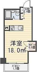 アートレジデンス竹の塚 ワンルームの間取図画像