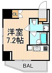 セジョリ北千住ノワール ワンルームの間取図画像