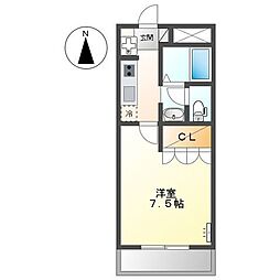 プロニティ　24Ｓ 3階1Kの間取り