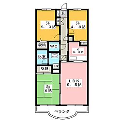 ベルコリーヌ梶ヶ谷 3LDKの間取図画像