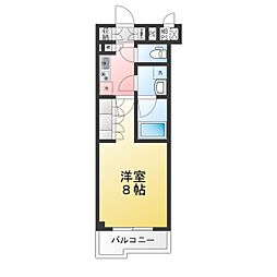 ルーブル川崎鷺沼 1Kの間取図画像