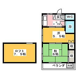 シティリー高津 2Kの間取図画像