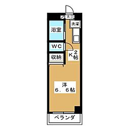 クラシコ鷺沼 ワンルームの間取図画像