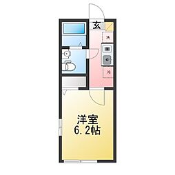 Plus Blanc Tsudayama 1Kの間取図画像