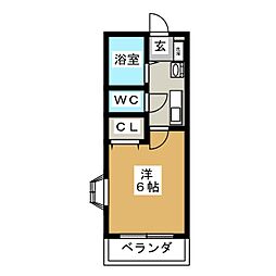 ドルチェたまプラーザ 1Kの間取図画像
