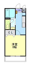 マーブルハウス 1Kの間取図画像