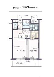 コンブリオ高柳 1LDKの間取図画像