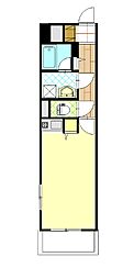 ライオンズマンション岡山内山下 1Kの間取図画像