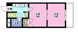 ハピネスプラザ 2Kの間取図画像