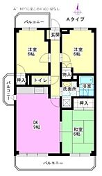 サンハイツ大元 3DKの間取図画像