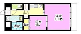 スプレンドーレ医大東 903 ｜ 岡山県岡山市北区岡町（賃貸マンション1LDK・9階・38.77㎡） その2