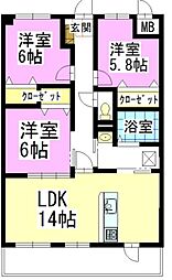 La.Patio 3LDKの間取図画像