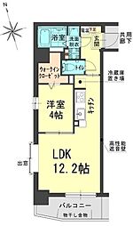 シュトラール医大東 1LDKの間取図画像