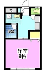 グランドール新福 1DKの間取図画像
