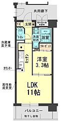 アミスタ 1LDKの間取図画像