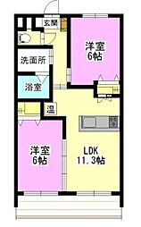 間取図画像 2LDK