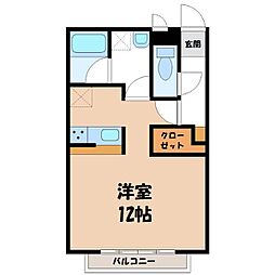 テクノコーポ6 1Kの間取図画像