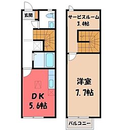 リースランドIP E 1階1SDKの間取り