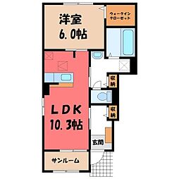 ティエラ・ナタール I 1階1LDKの間取り